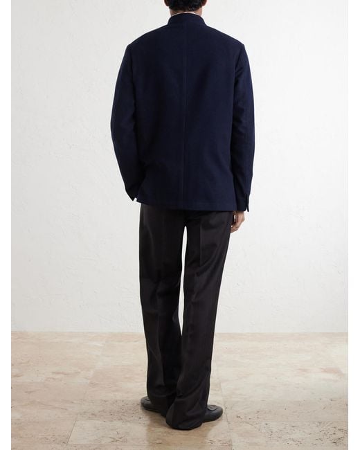 Massimo Alba Blue Bali Wool, Silk And Cashmere-Blend Jacket for men