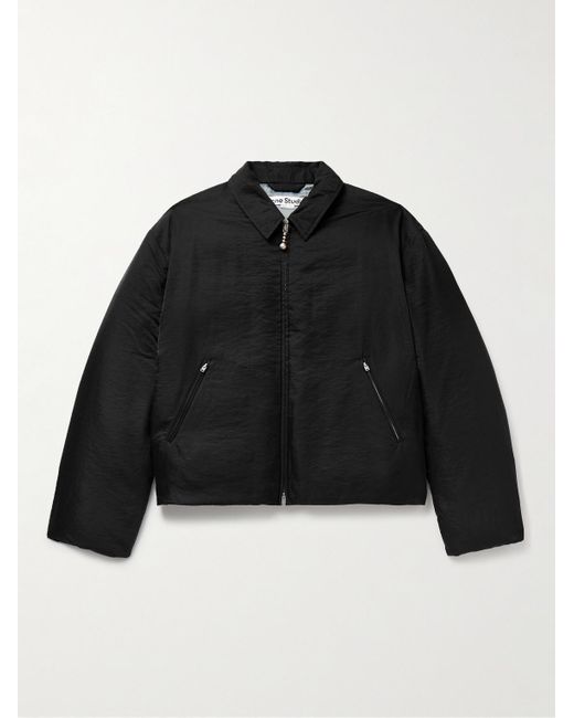 Acne Black Orst Crinkled Modal And Nylon-blend Down Jacket for men