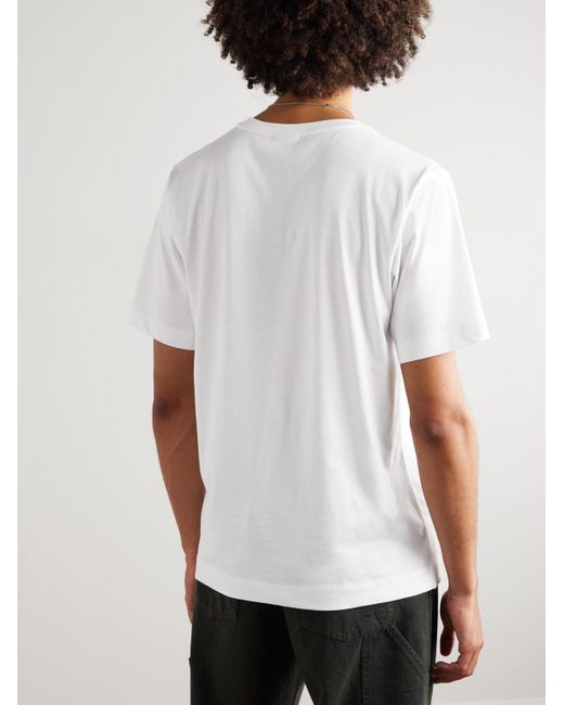 Dries Van Noten T-Shirt aus Baumwoll-Jersey in White für Herren