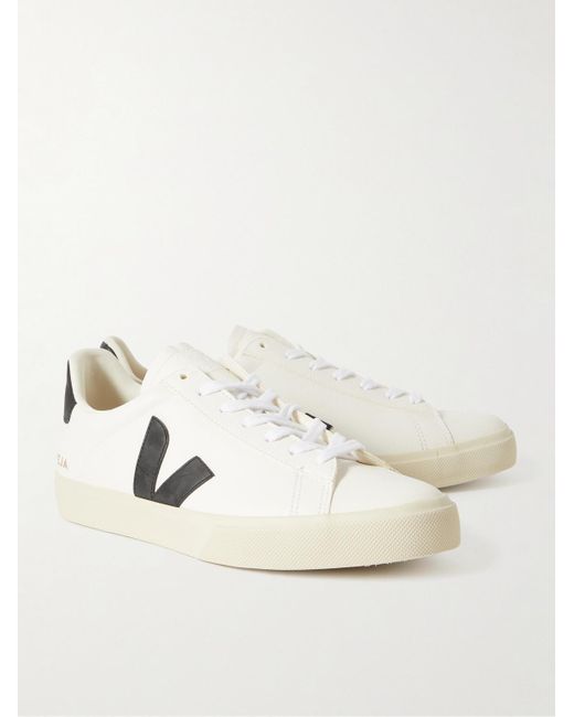 Veja Metallic Campo Rubber-trimmed Leather Sneakers for men