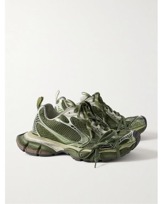 Balenciaga 3XL Sneakers aus Mesh und Gummi in Distressed-Optik in Green für Herren