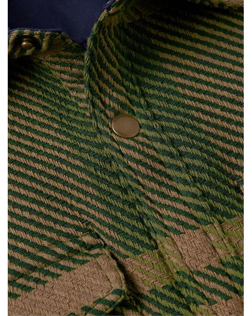 Corridor NYC Green Checked Cotton-Twill Jacket for men