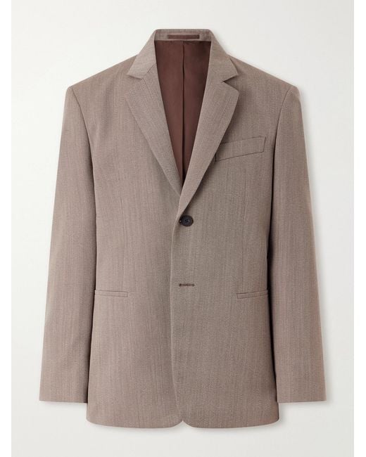 Studio Nicholson Brown Roversi Oversized Wool Suit Jacket for men