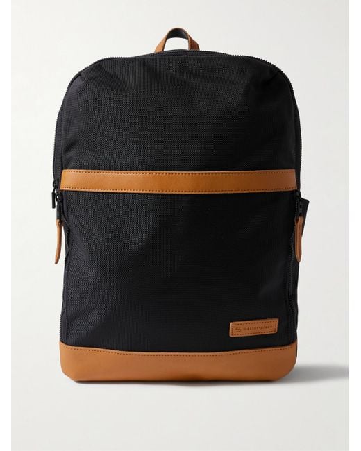Master Piece Black Explorer L Leather-Trimmed Cordura Ballistic Nylon Backpack for men