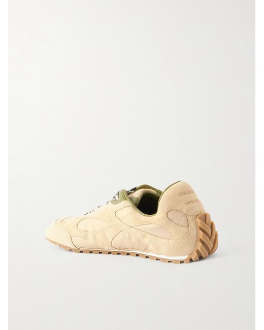 Bottega Veneta Natural Orbit Flash Suede And Nylon Blend Sneakers for men