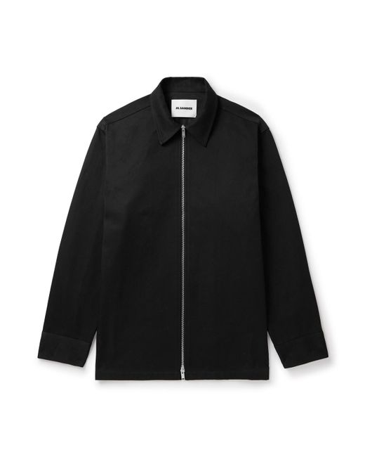 Jil Sander Black Cotton-twill Overshirt for men