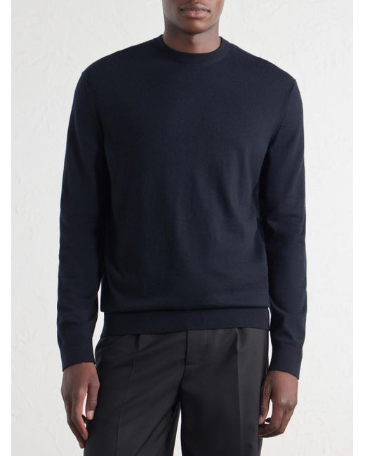 Zegna Blue Cashmere Sweater for men