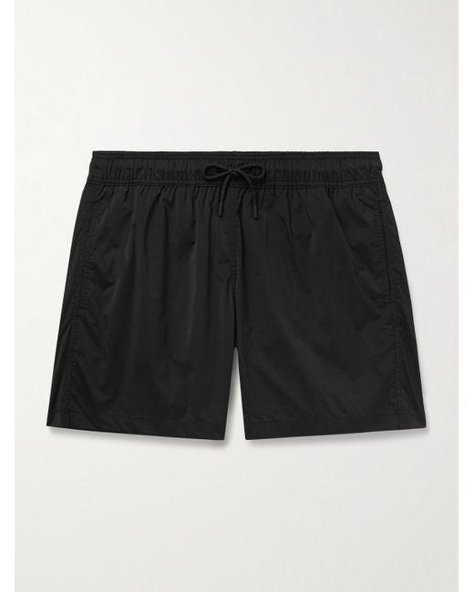 Frescobol Carioca Black Salvador Straight-Leg Mid-Length Recycled Swim Shorts for men