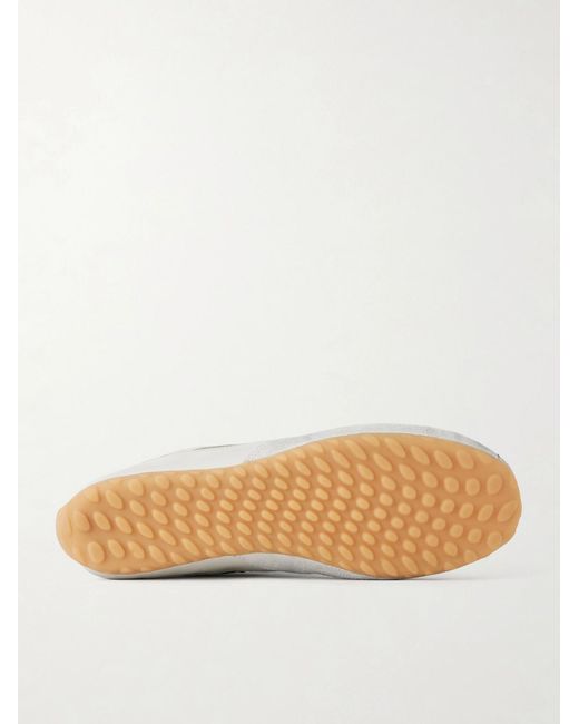 McQueen White Suede-Trimmed Shell Sneakers for men