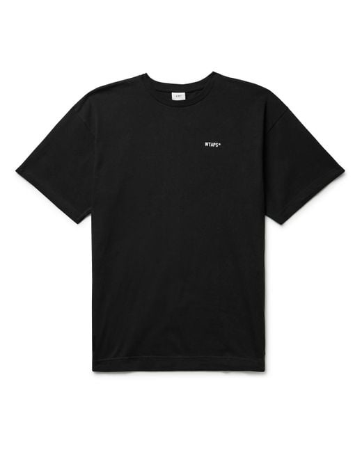 WTAPS Standart Logo-print Cotton-jersey T-shirt in Black for Men | Lyst