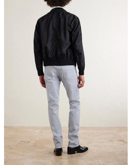 Tom Ford White Slim-Fit Straight-Leg Cotton-Blend Trousers for men