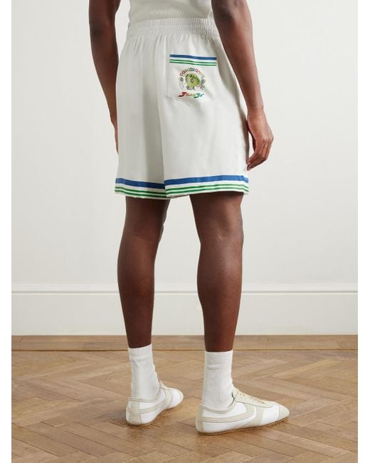 Shorts A Gamba Larga di Casablanca in White da Uomo