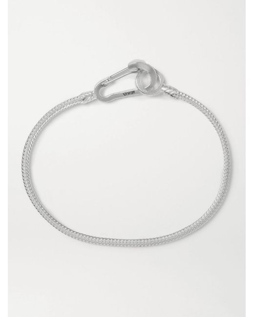 Mikia Natural Sterling Silver Bracelet for men