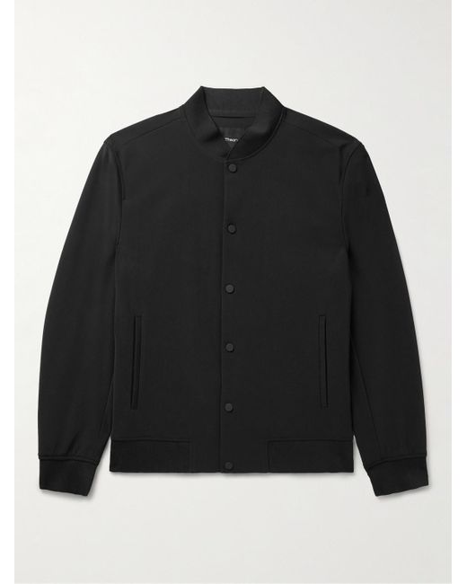 Theory Black Murphy Precision Ponte Bomber Jacket for men