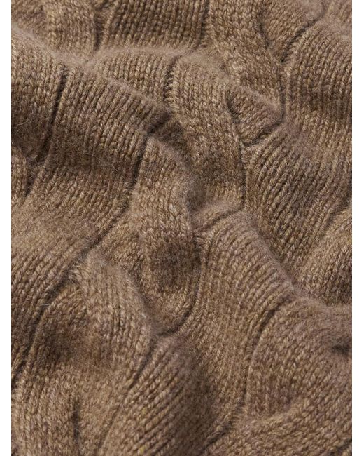 Loro Piana Natural Napier Cable-Knit Baby Cashmere Sweater for men