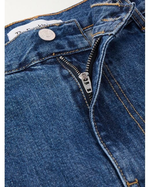 Frankie Shop Blue Drew Wide-leg Pleated Denim Trousers for men