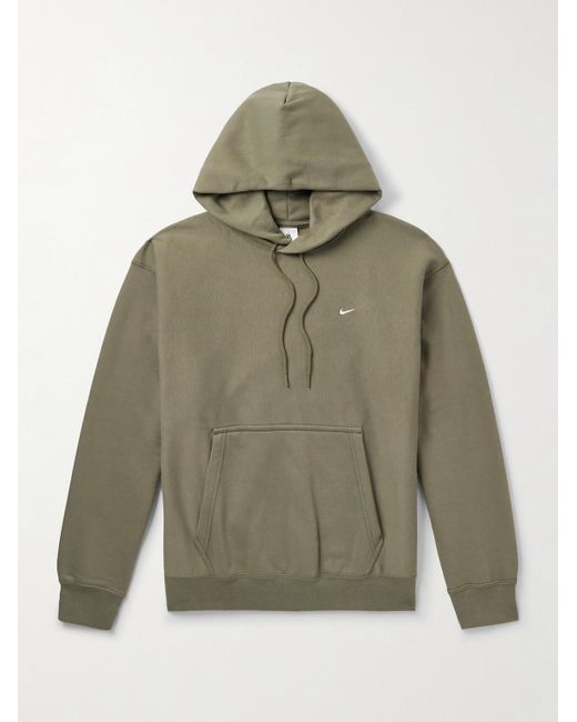 Nike Solo Swoosh Hoodie aus Jersey aus einer Baumwollmischung mit Logostickerei in Green für Herren