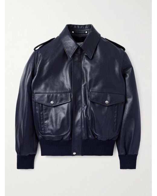 Givenchy Bomberjacke aus Leder in Blue für Herren