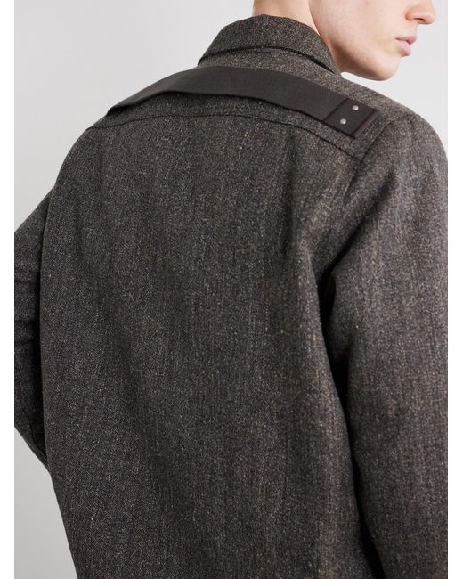 Rick Owens Gray Brad Wool And Linen-blend Jacket for men