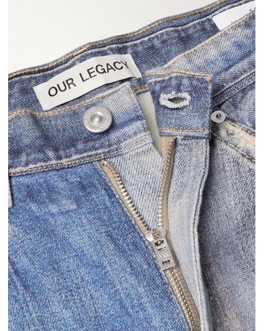 Jeans A Gamba Dritta Stampati Third Cut di Our Legacy in Blue da Uomo