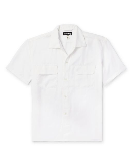 Monitaly White 50's Milano Lyocell Shirt for men