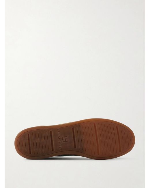 Officine Creative Green Ginnasio 001 Leather-trimmed Suede Sneakers for men