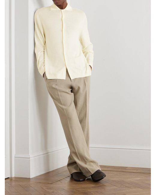 STÒFFA Natural Wool And Silk-Blend Cardigan for men