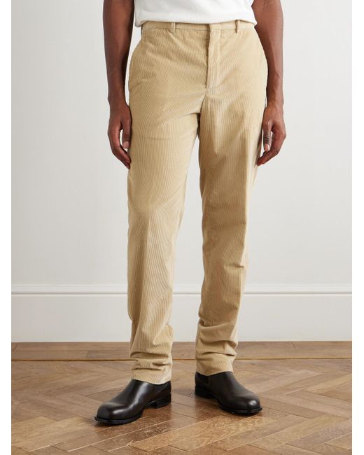 Loro Piana Natural Jarno Hamptons Straight-Leg Cotton-Corduroy Trousers for men