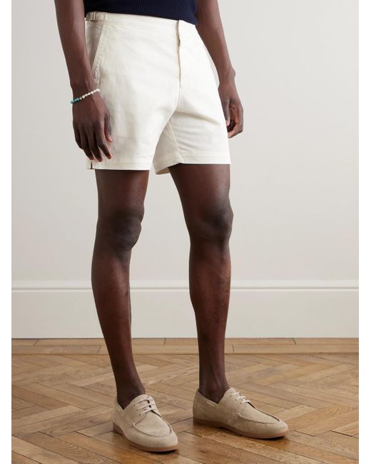 Orlebar Brown Natural Bulldog Slim-Fit Cotton-Blend Twill Shorts for men