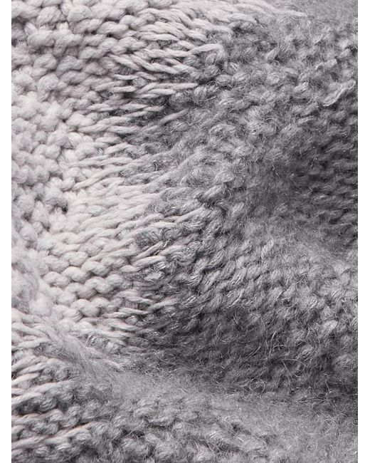 Zegna Gray Cashmere-Blend Rollneck Sweater for men