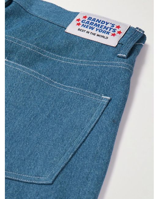Randy's Garments Blue Straight-Leg Denim Cargo Shorts for men