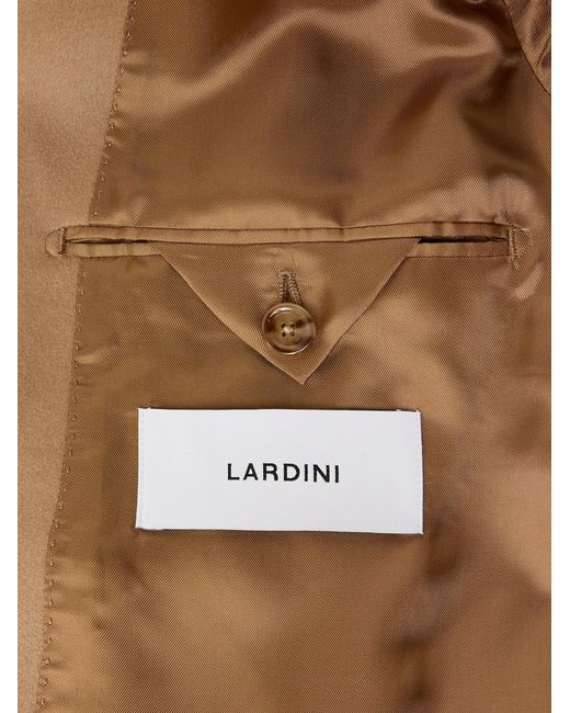 Lardini Natural Double-Breasted Virgin Wool Blazer for men