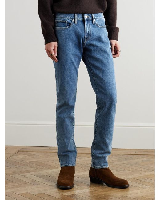 FRAME Blue L'Homme Slim-Fit Straight-Leg Jeans for men