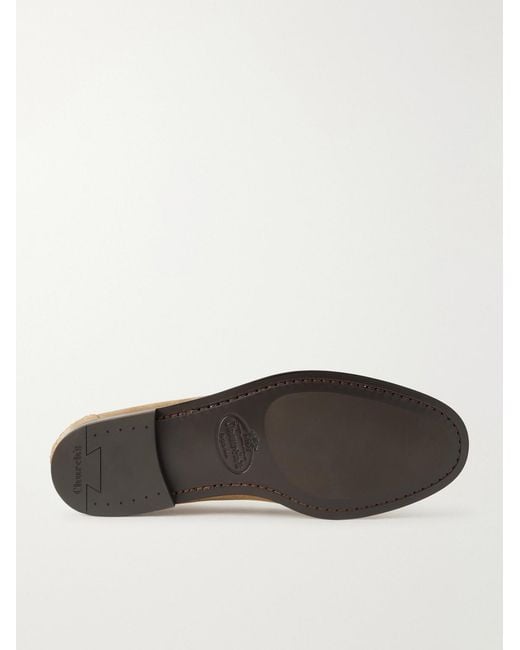 Church's White Rowley Suede Loafers for men