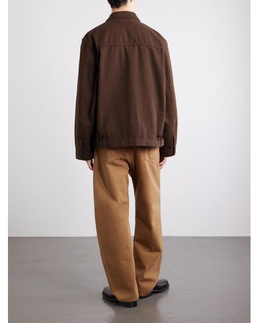 Lemaire Brown Cotton-Twill Jacket for men