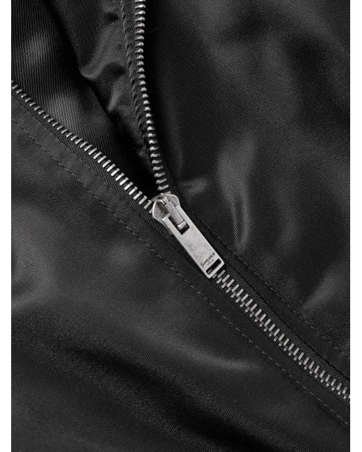 Saint Laurent Black Recycled-shell Bomber Jacket for men