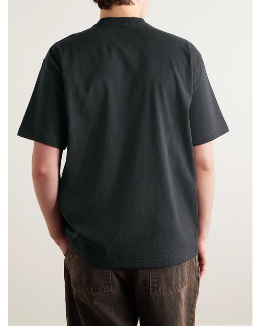 A.PRESSE Black Heavy Weight Cotton-Jersey T-Shirt for men