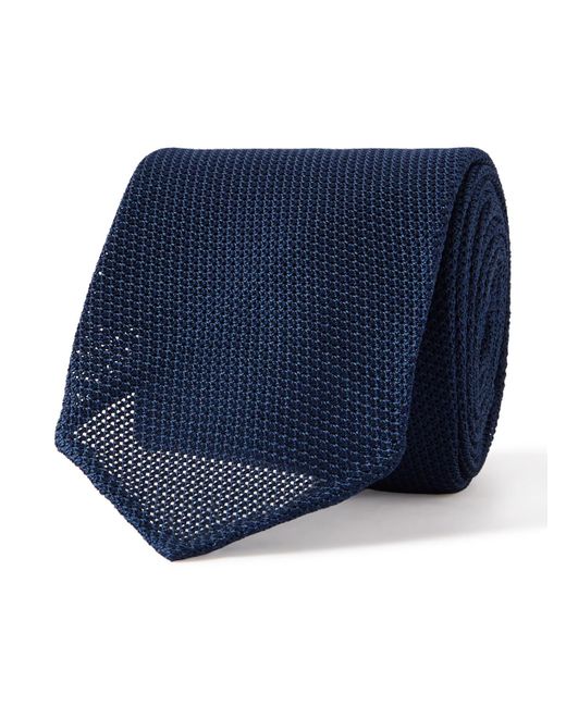 Drake's Blue 8cm Silk-grenadine Tie for men