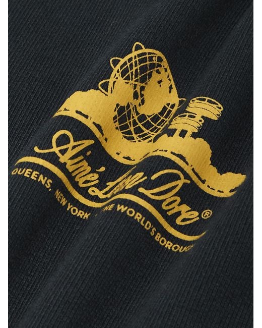 Aimé Leon Dore Blue Unisphere Logo-Print Cotton-Jersey Hoodie for men