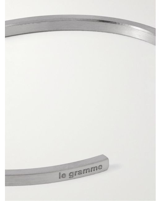Le Gramme Natural Le 7g Brushed Ruthenium-plated Recycled Sterling Silver Cuff for men