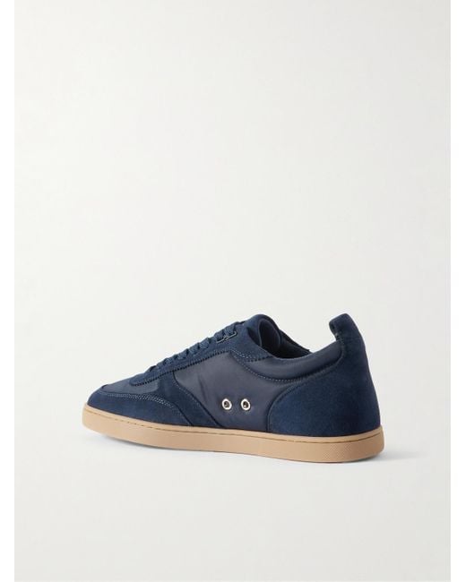 Christian Louboutin Blue Tutti Rui Suede And Shell Sneakers for men