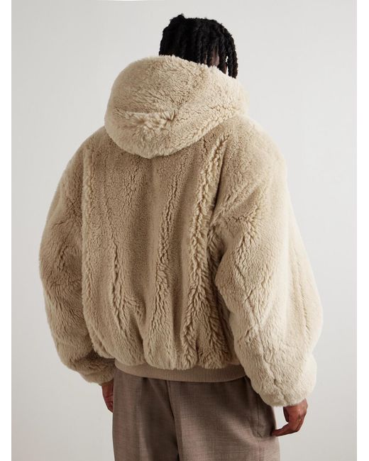 Fear Of God Natural Alpaca And Cotton-Blend Hooded Bomber Jacket for men