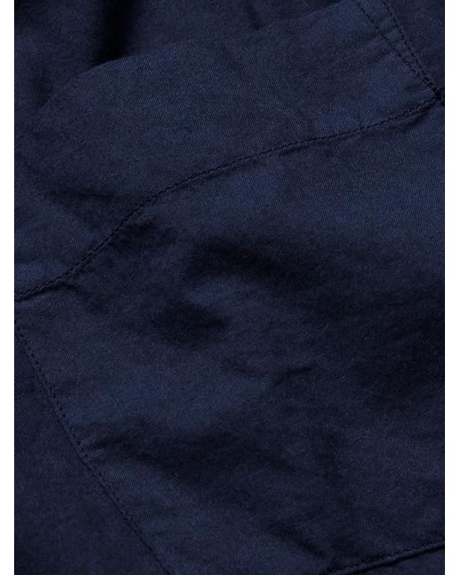 Hartford Blue Paul Pat Cotton-Poplin Shirt for men