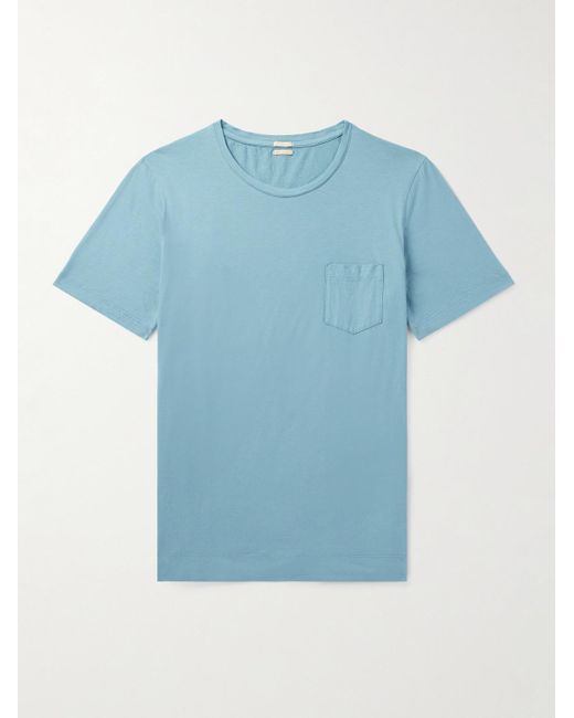 Massimo Alba Blue Panarea Cotton-jersey T-shirt for men
