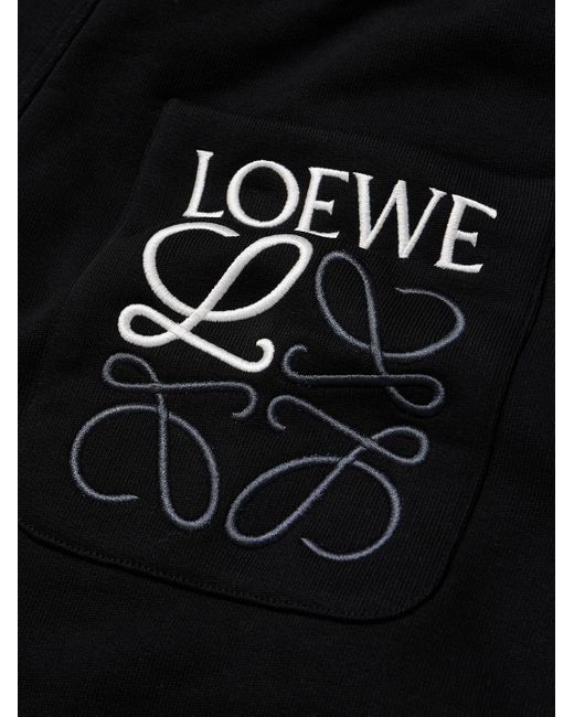 Loewe Black Tapered Cotton-jersey Sweatpants for men