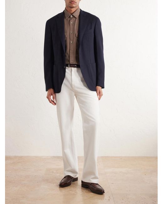 Canali Brown Cotton-Corduroy Shirt for men