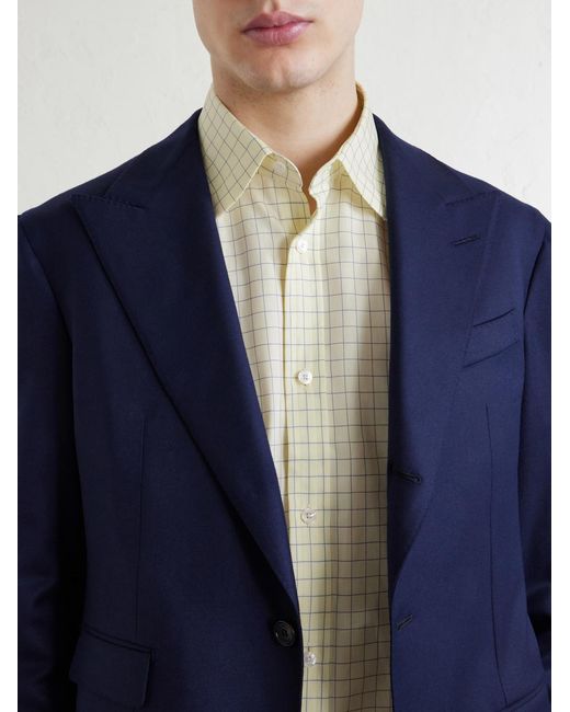 Dunhill Natural Checked Cotton Shirt for men