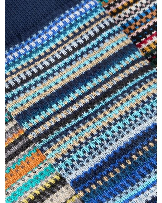 Paul Smith Set aus drei Paar Socken aus einer gestreiften Baumwollmischung in Blue für Herren