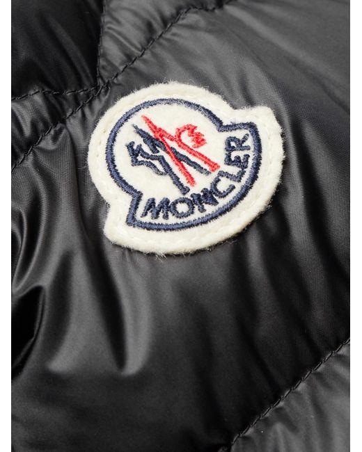 Moncler Black Logo-appliquéd Quilted Shell Down Jacket for men