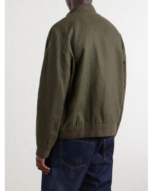 Mr P. Green Linen-Twill Harrington Jacket for men